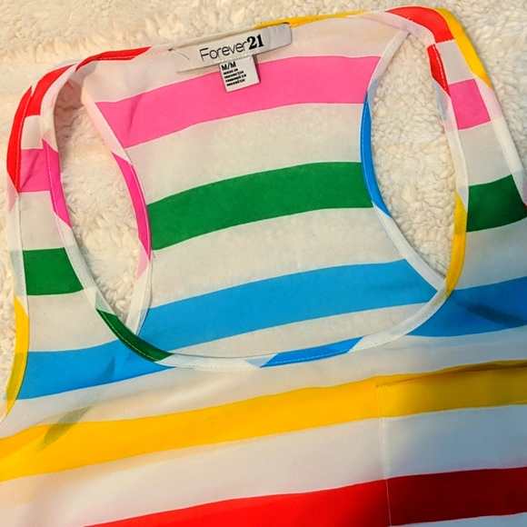 Rainbow Striped Sheer Tank - Picture 2 of 2